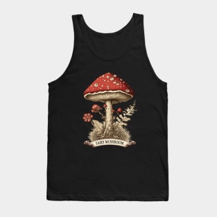 Vintage Fairy Mushroom Christmas Tank Top